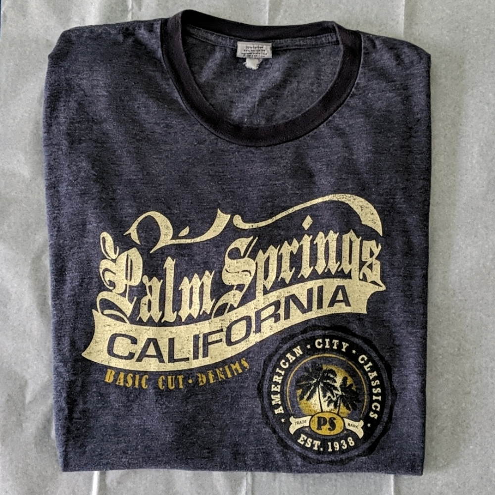 Vintage Palms Springs Ringer T-shirt Men's XL